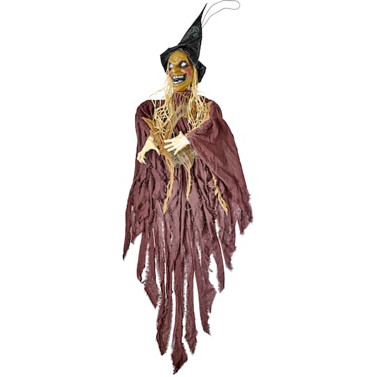 Worth Imports Giant 84" Animated Halloween Hanging Shaking Witch